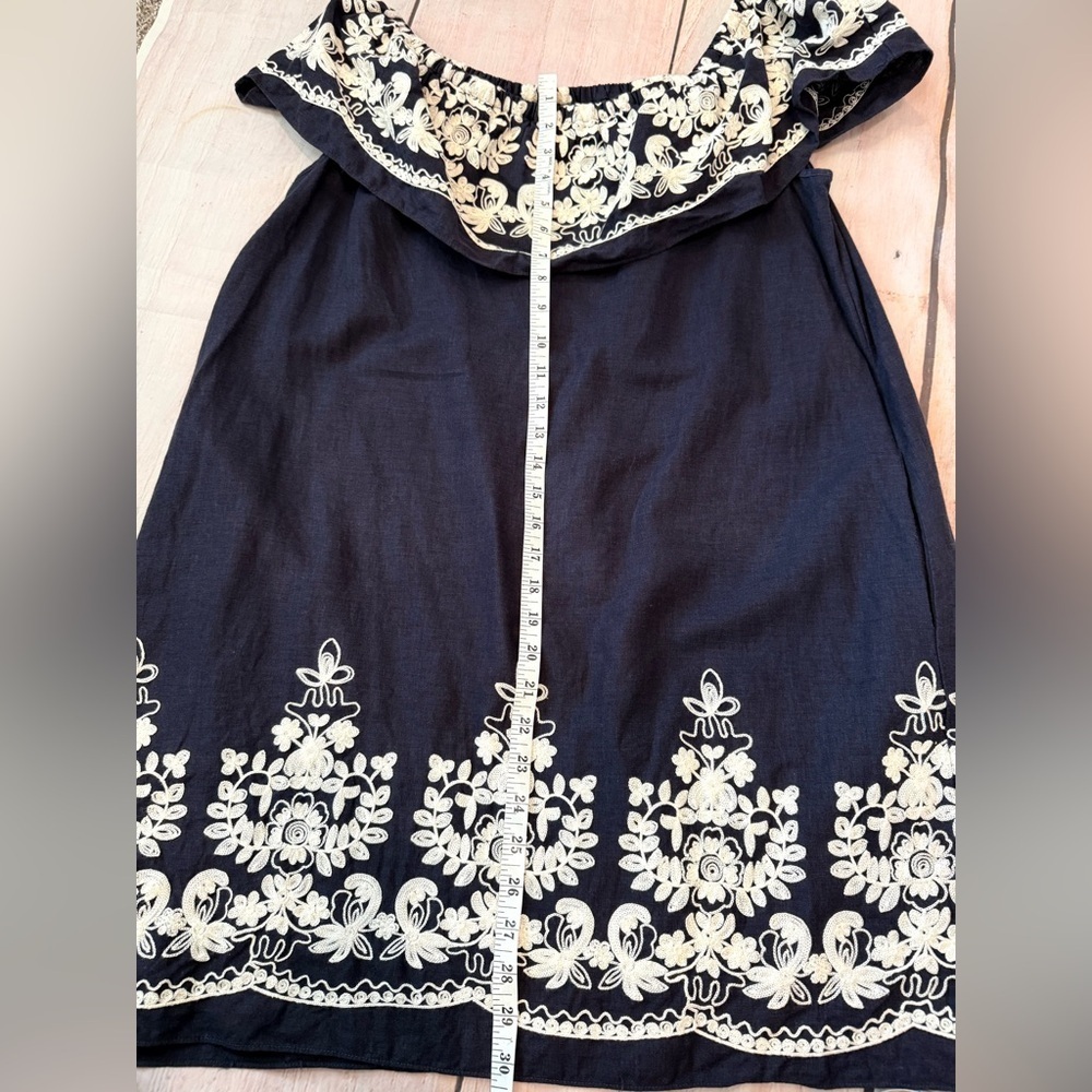 Label By Five Twelve Embroidered Linen Dress Size Xl Woman Pockets - Picture 5 of 9
